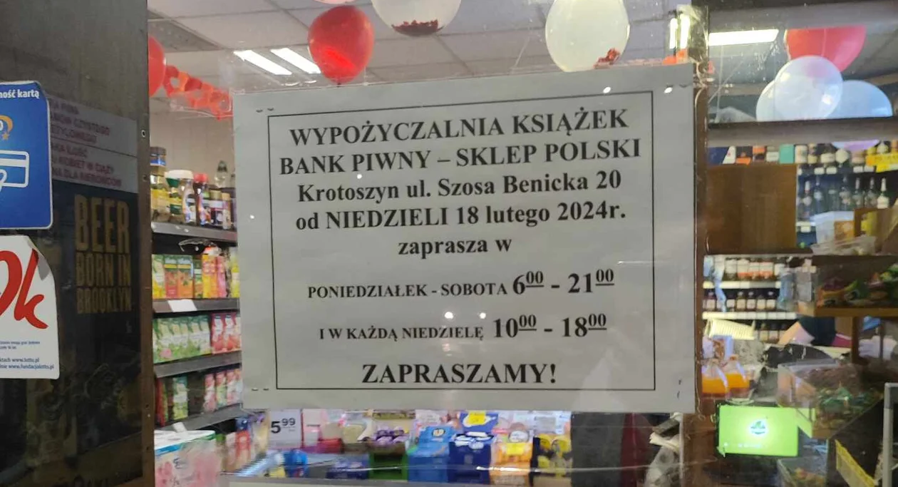 Krotoszyn. Wypożyczalnia książek w sklepie