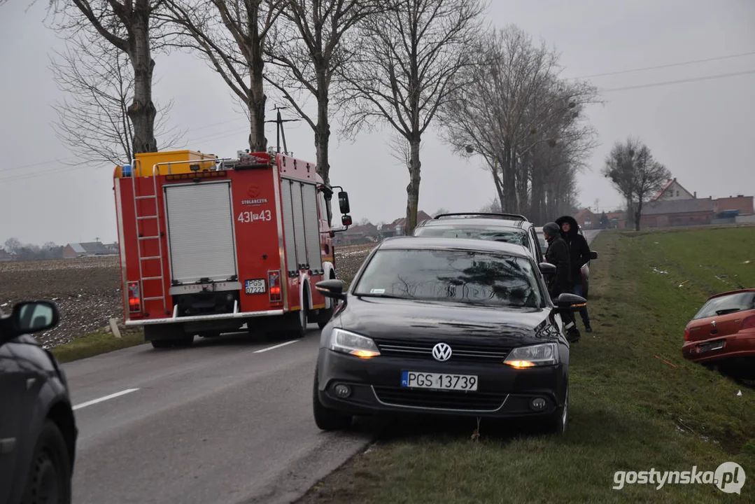 Wypadek samochodowy na drodze Strzelce Wielkie - Lipia (droga Piaski - Pogorzela)