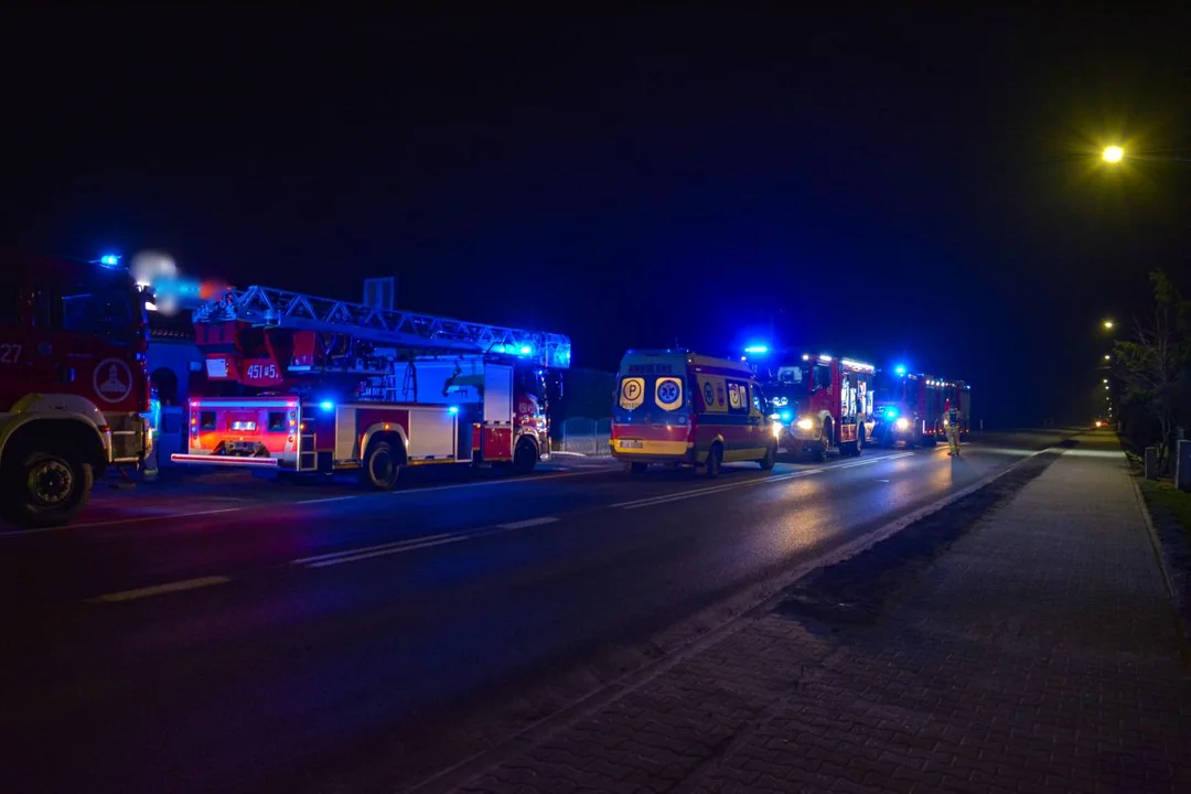 Pożar w Witaszyczkach i lądowanie LPR-u w Kotlinie