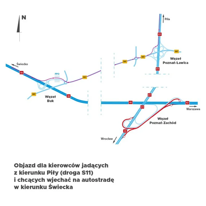 Remont węzła Poznań Zachód