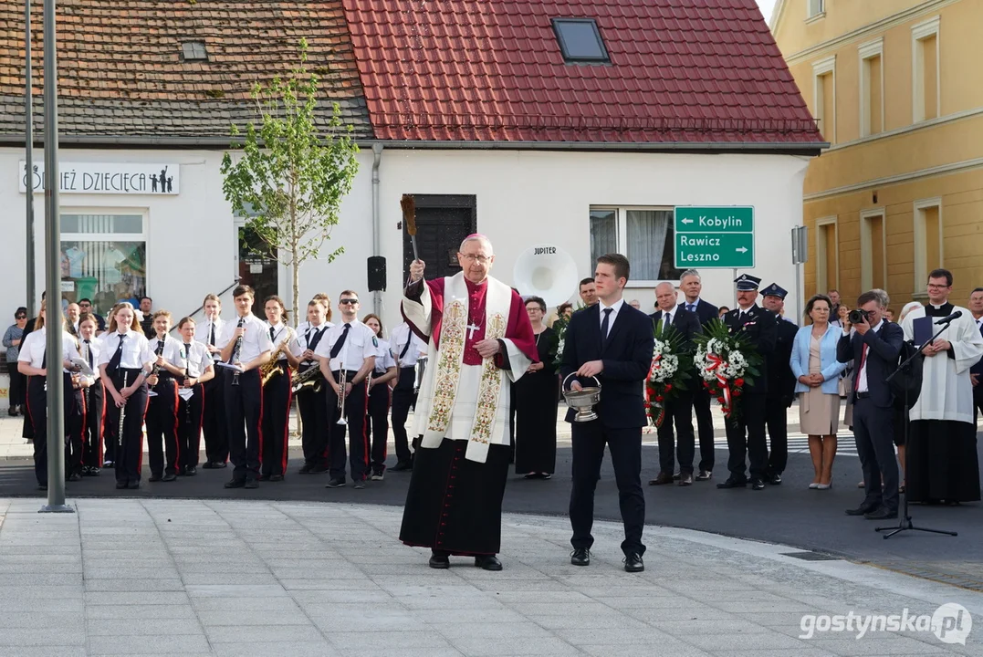 Poświęcenie figury Św. Jana Nepomucena w Krobi