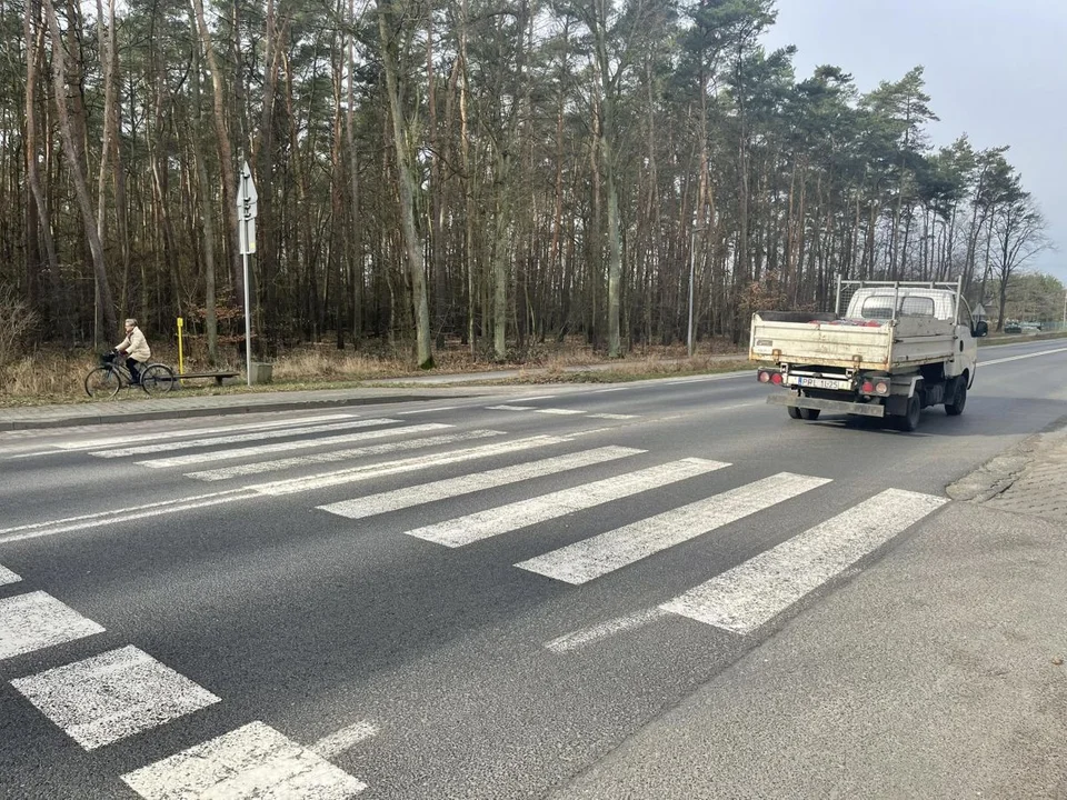 Przejścia dla pieszych na ul. Poznańskiej w Cielczy