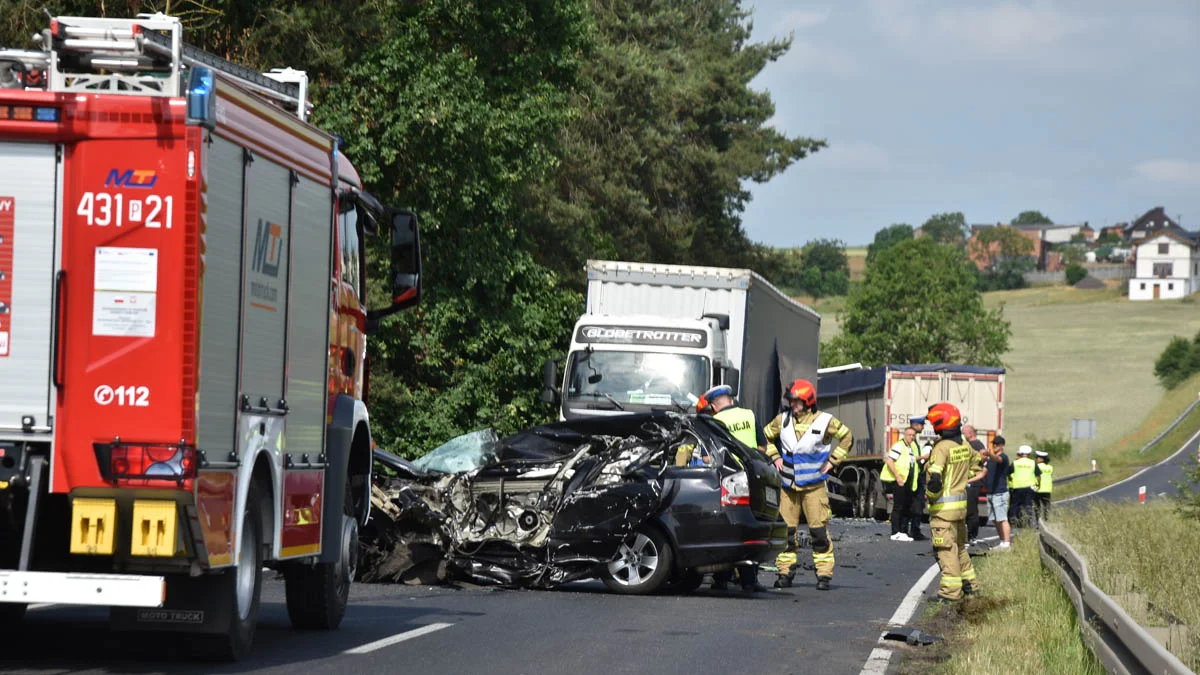 Tragiczny wypadek drogowy na DW 308, na odcinku Kunowo - Lubiń