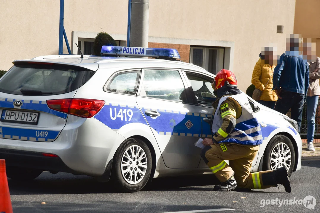 Niedzielny wypadek na ul. Wrocławskiej (DW434) w Gostyniu