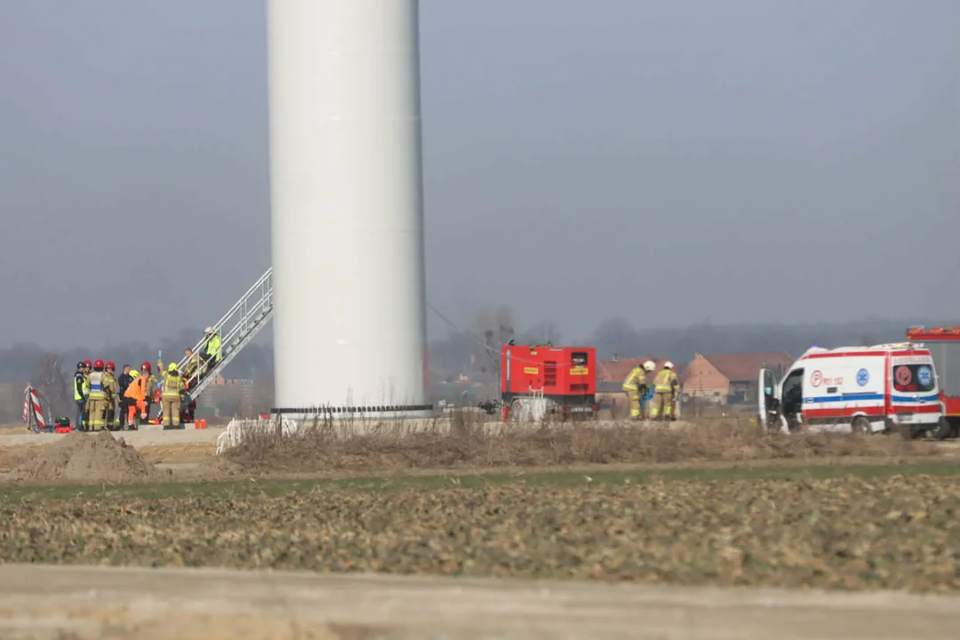 Wypadek na farmie wiatrowej