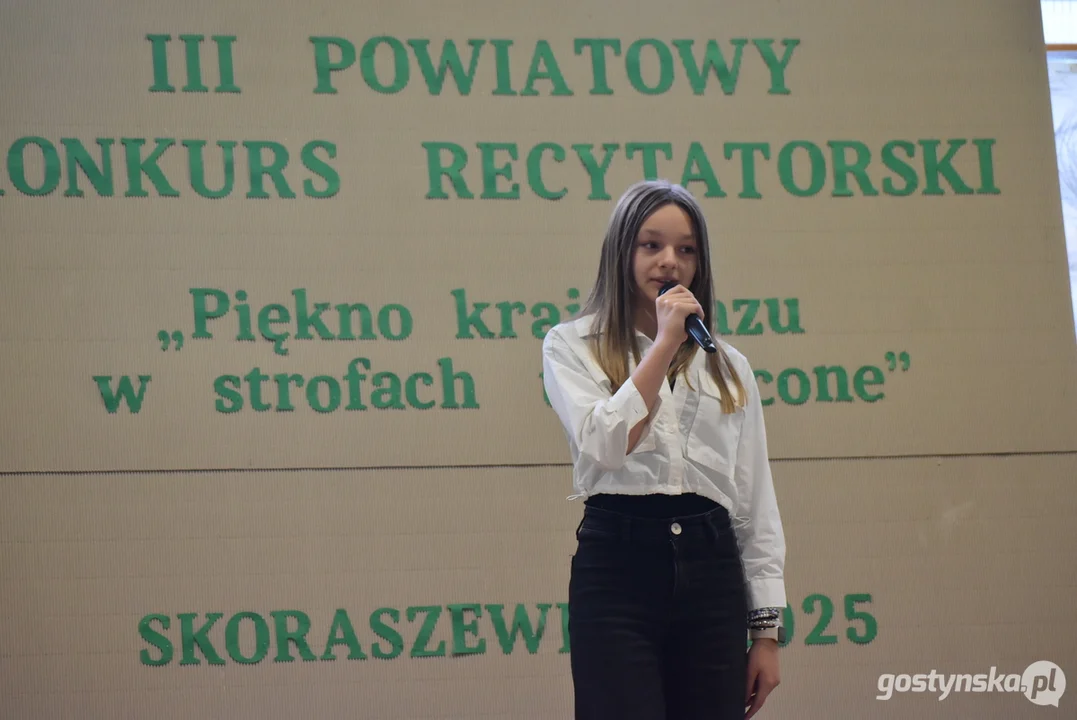 III Powiatowy Konkurs Recytatorski w Skoraszewicach 2025 "Piękno krajobrazu w strofach uchwycone"