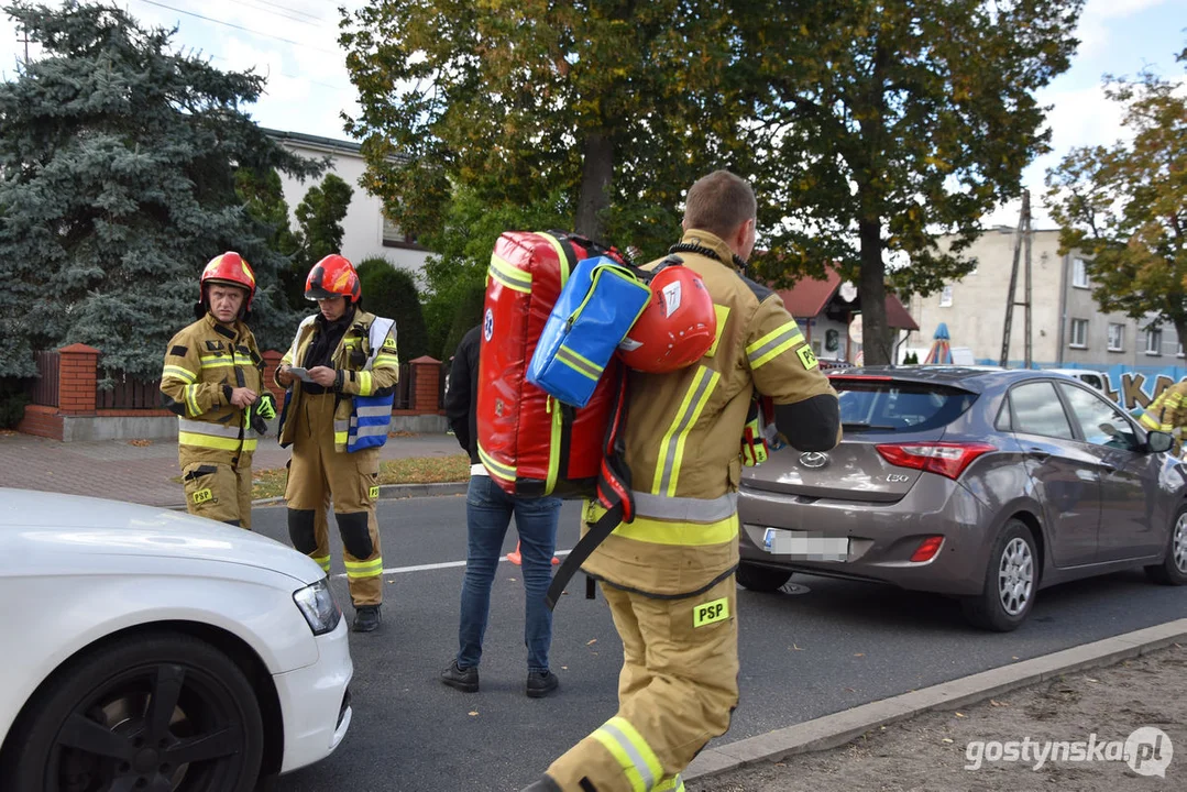 Niedzielny wypadek na ul. Wrocławskiej (DW434) w Gostyniu