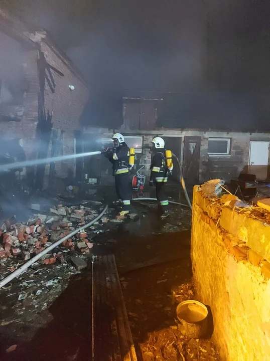 Pożar stodoły w Trzemesznie