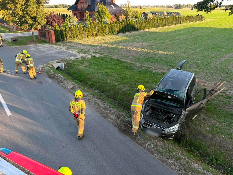Zderzenie samochodów w Dobrzycy