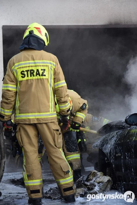 Pożar garażu w Chwałkowie