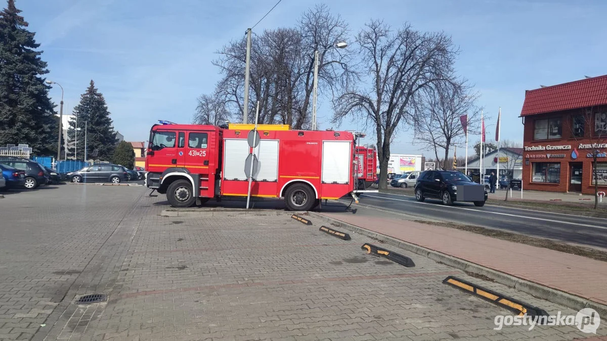 Zapalenie się ciężarówki w Gostyniu