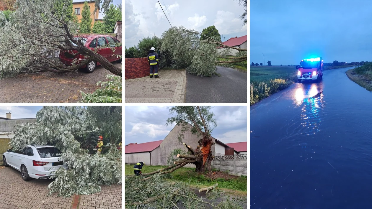 Burza w powiecie krotoszyńskim. Połamane drzewa, uszkodzone samochody, zalane drogi [ZDJĘCIA] - Zdjęcie główne