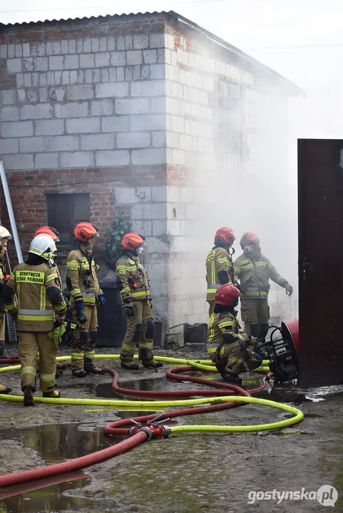 Pożar garażu w Pogorzeli
