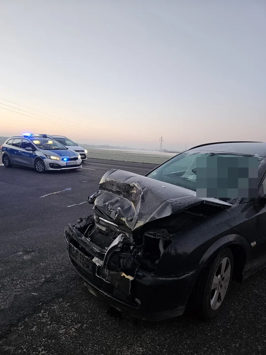 Kolizja na trasie Gostyń-Krajewice. 53-letni sprawca był kompletnie pijany