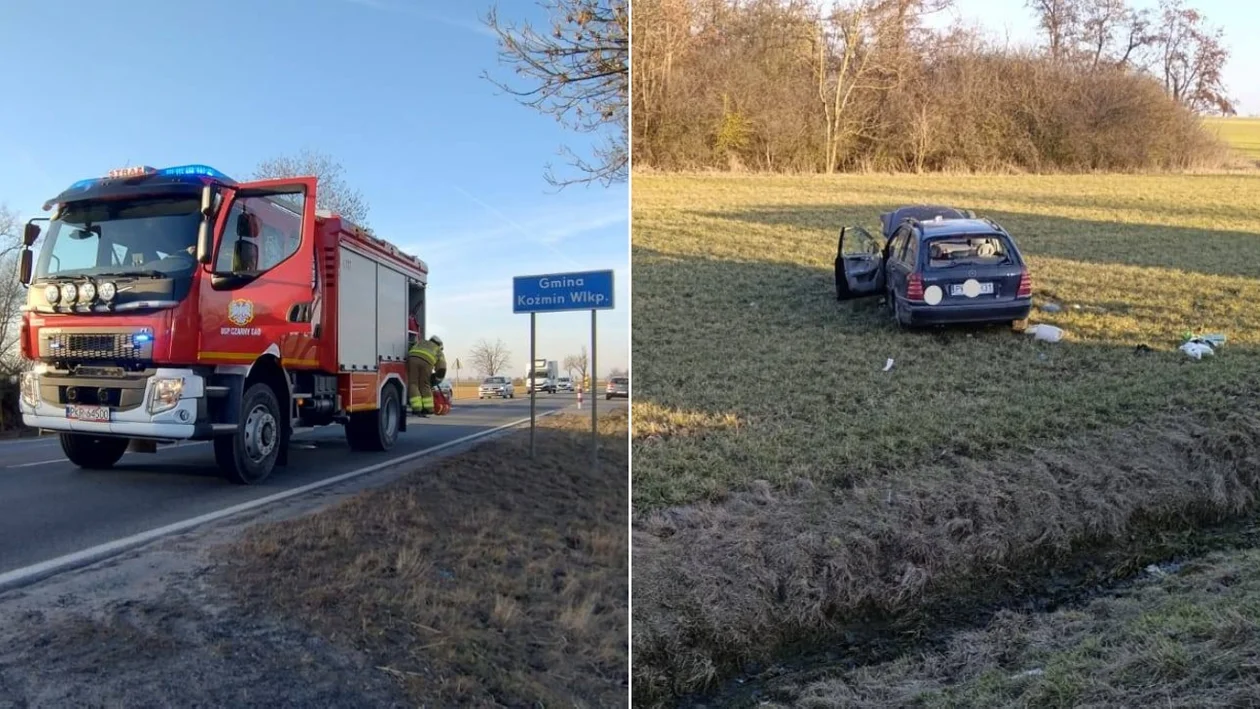 Niebezpieczny dzień na krajówce. Dwa wypadki w powiecie krotoszyńskim