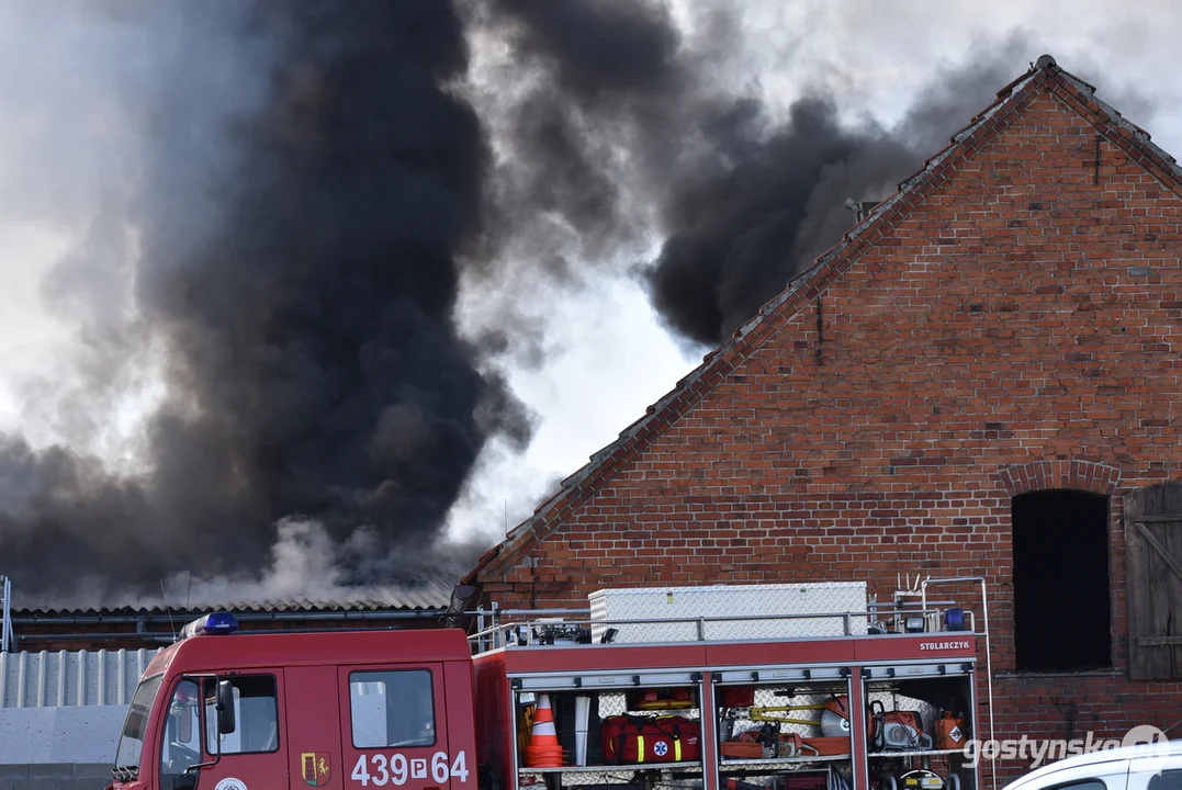 Pożar hali zakładu ślusarskiego w Czeluścinie