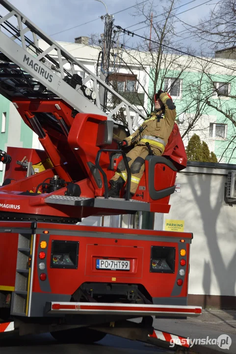 Pożar mieszkania na osiedlu w Gostyniu