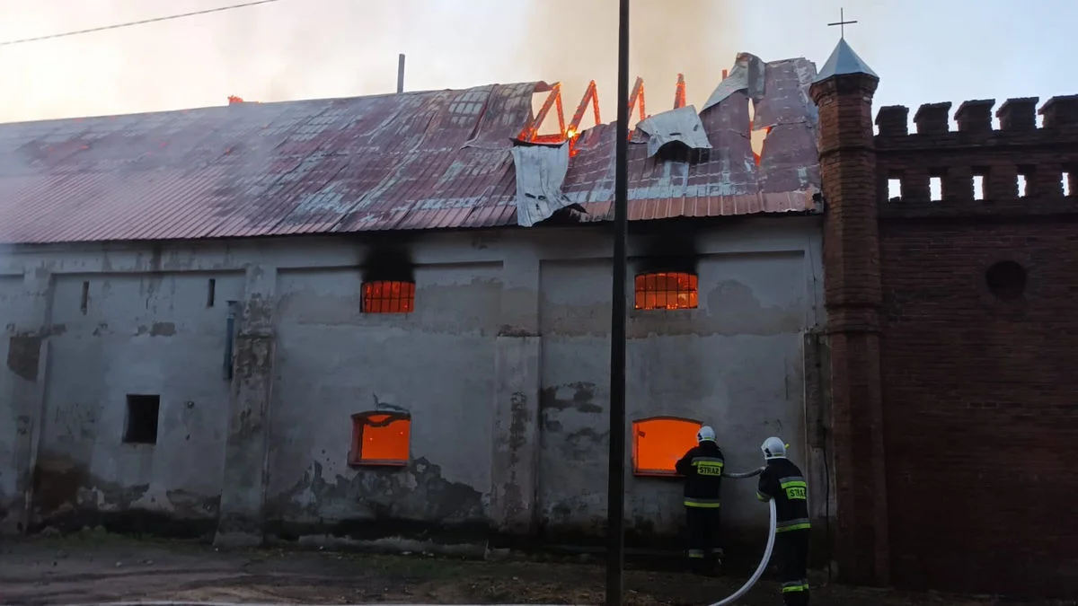 Pożar w gospodarstwie w Podrzeczu