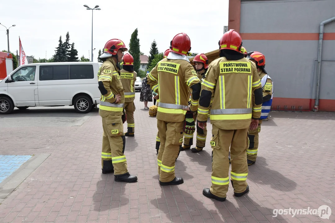 Pożar w Bricomarche w Gostyniu