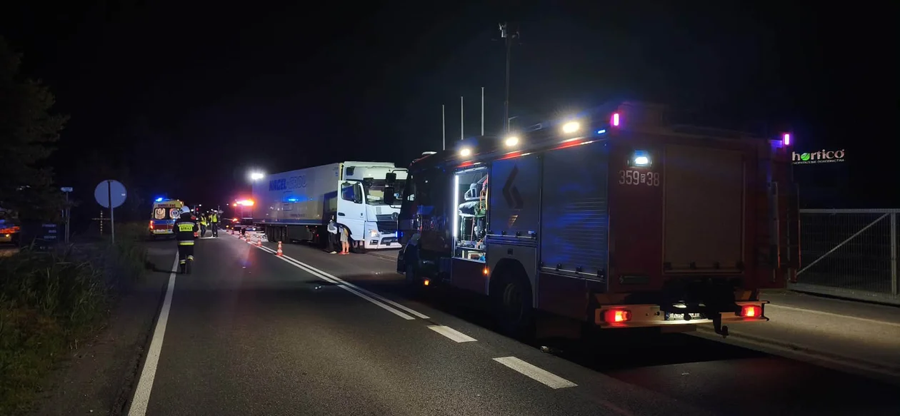 Wypadek na drodze krajowej pod Kaliszem