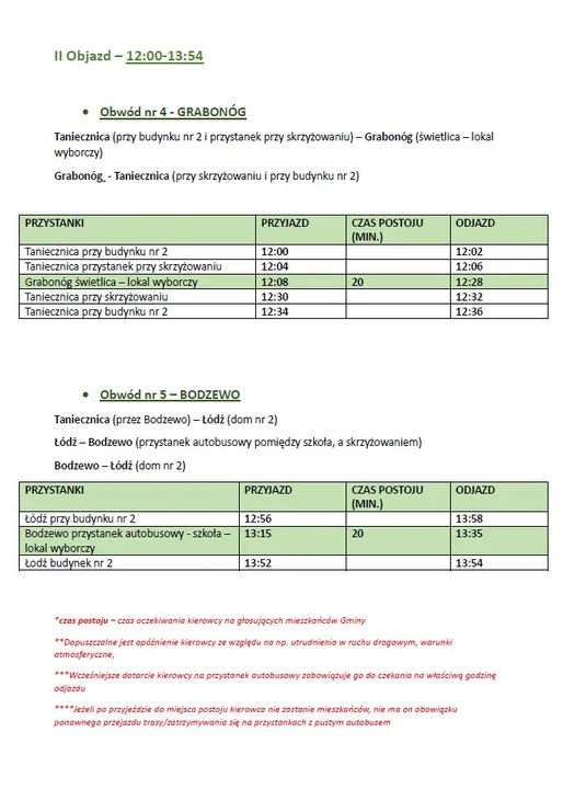 Bezpłatne dowozy do lokali wyborczych Powiat Gostyński