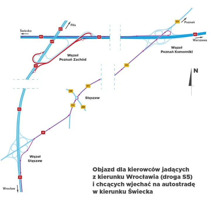 Remont węzła Poznań Zachód