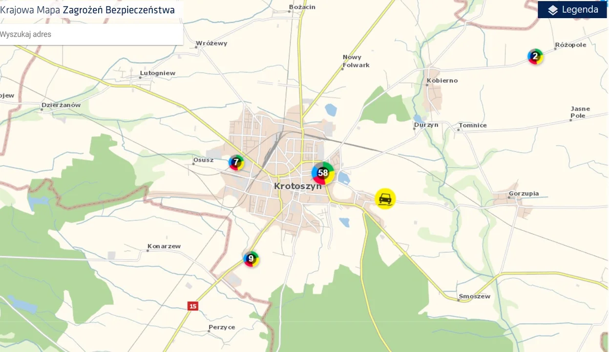 Krajowa Mapa Zagrożeń w powiecie krotoszyńskim