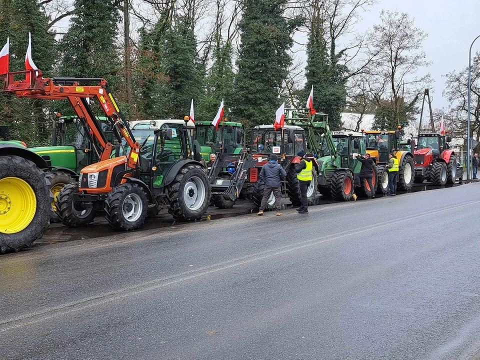 Protest rolników, myśliwych i pszczelarzy w Jarocinie 20 lutego 2024