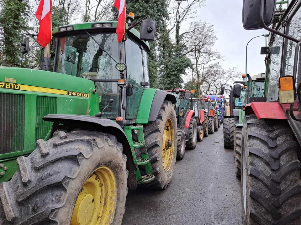 Protest rolników, myśliwych i pszczelarzy w Jarocinie 20 lutego 2024