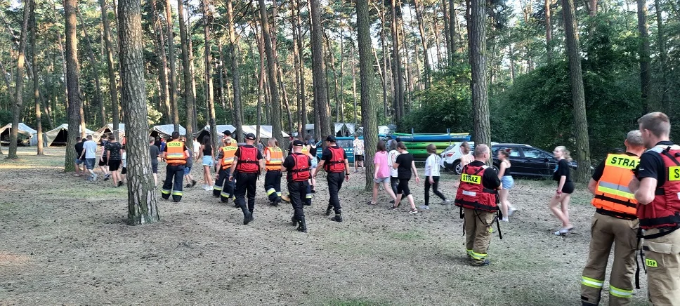Ćwiczenia strażaków w Gołuchowie