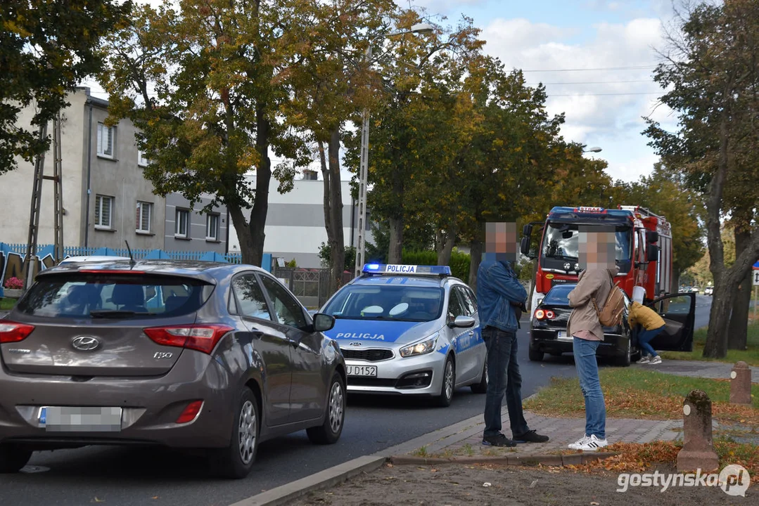 Niedzielny wypadek na ul. Wrocławskiej (DW434) w Gostyniu