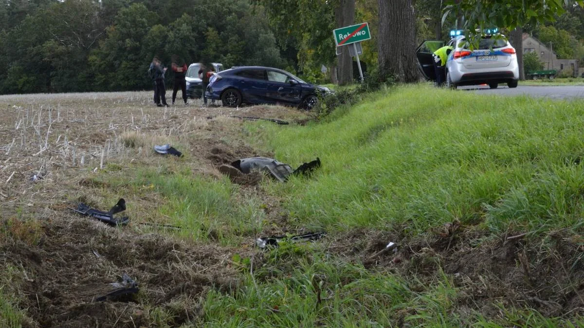 Zderzenie dwóch samochodów na trasie Bodzewo-Siedlec. Dwie młode kobiety trafiły do szpitala w Gostyniu - Zdjęcie główne