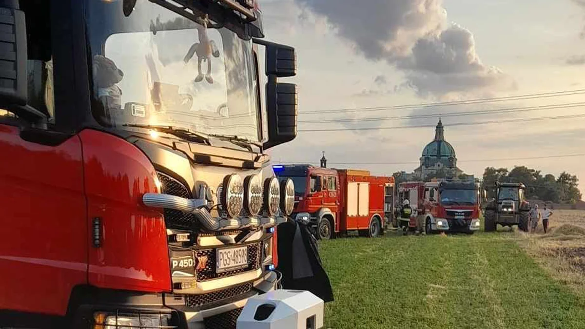 Pożar zboża na Głogówku i innych miejscowościach powiatu gostyńskiego