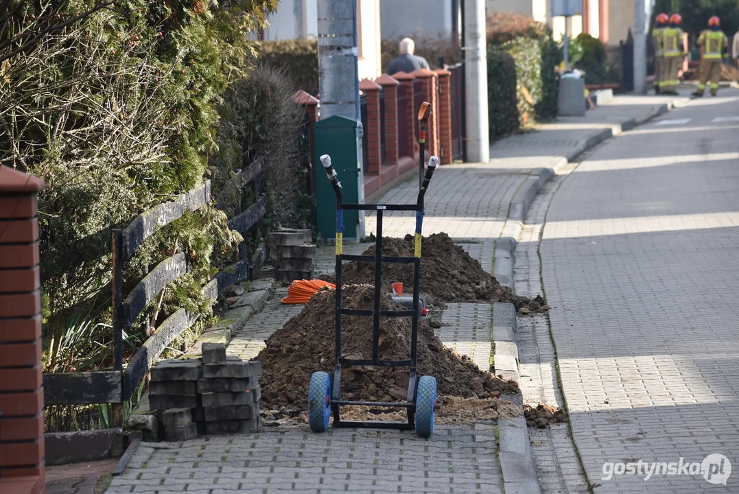 Przerwanie gazociągu na ul. Robotniczej w Gostyniu