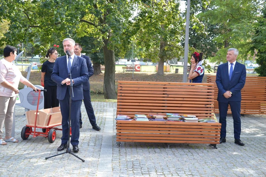 Centrum Krobi po rewitalizacji. Na zakończenie projektu miasto odwiedził Marszałek Województwa Wielkopolskiego