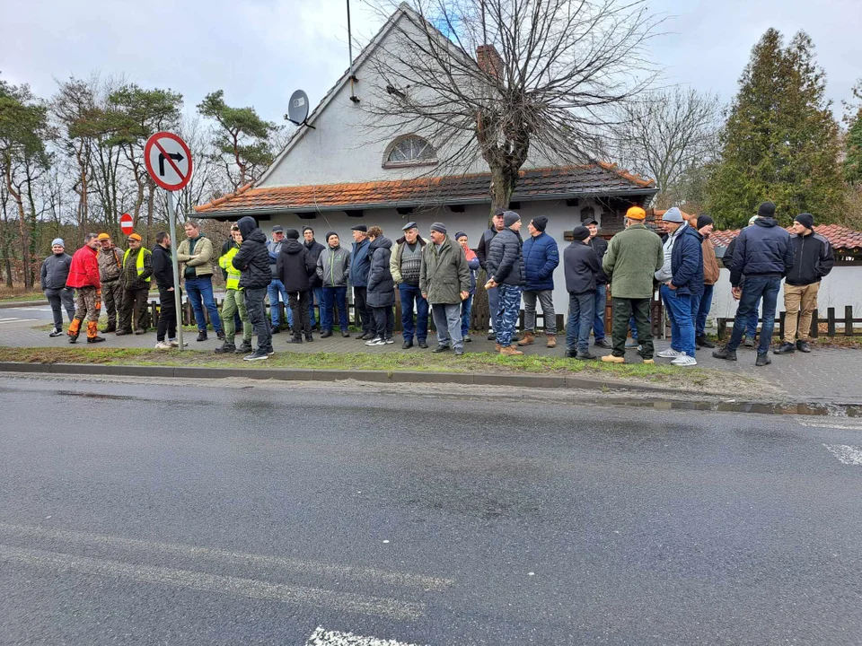 Protest rolników, myśliwych i pszczelarzy w Jarocinie 20 lutego 2024