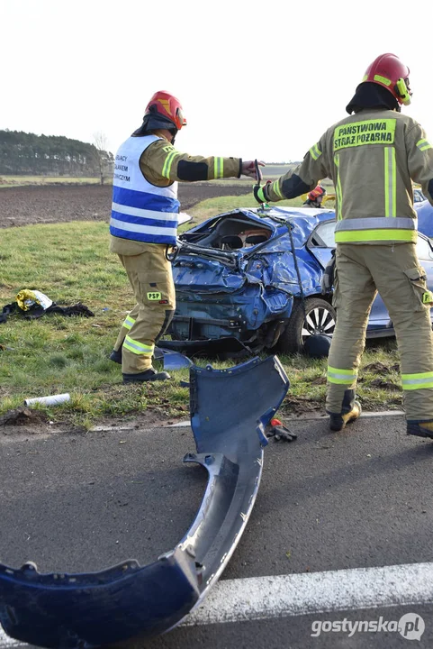 Wypadek na DW 434 Gostyń - Kunowo