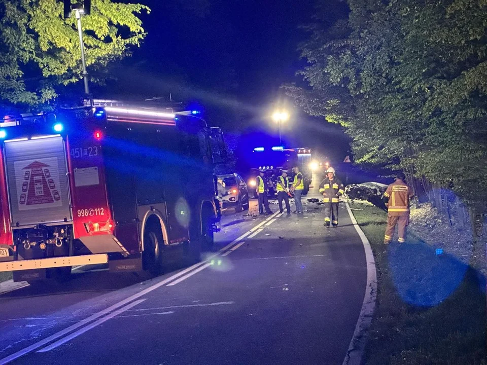 Wypadek śmiertelny za Tarcami, w kierunku Lubini Małej