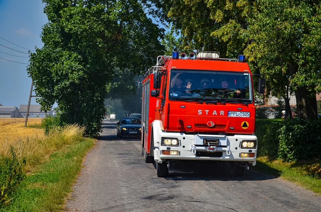 Pożar w miejscowości Trzebin