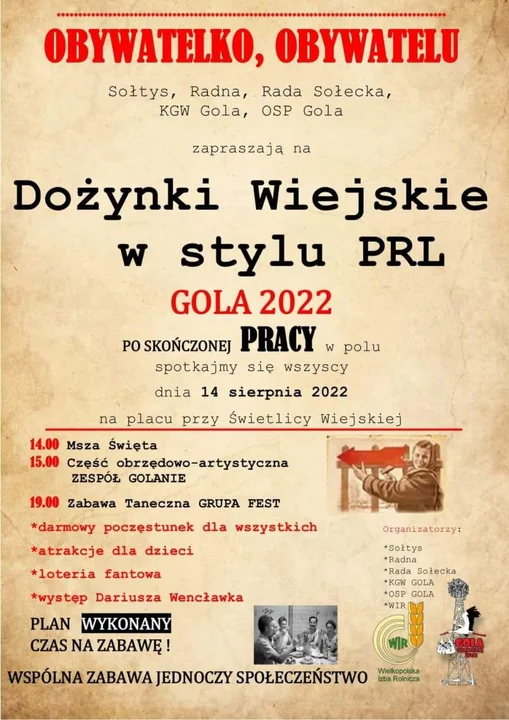 Peerelowskie dożynki w Goli