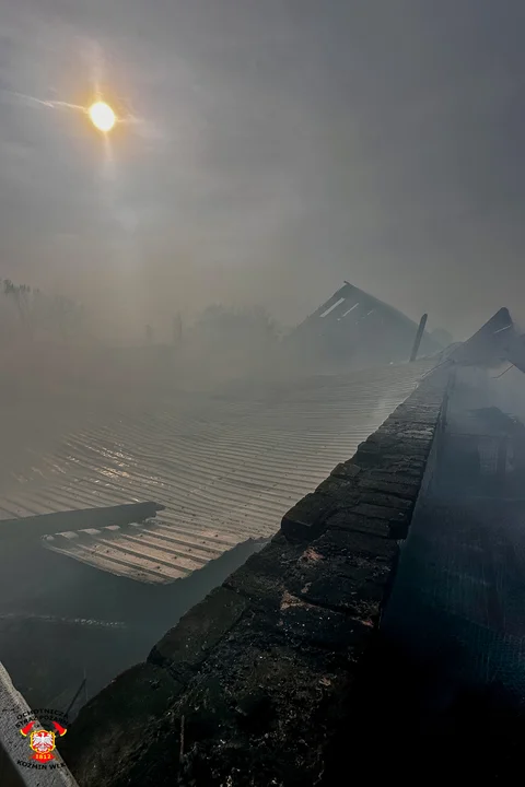 Staniew. Pożar budynku gospodarczego