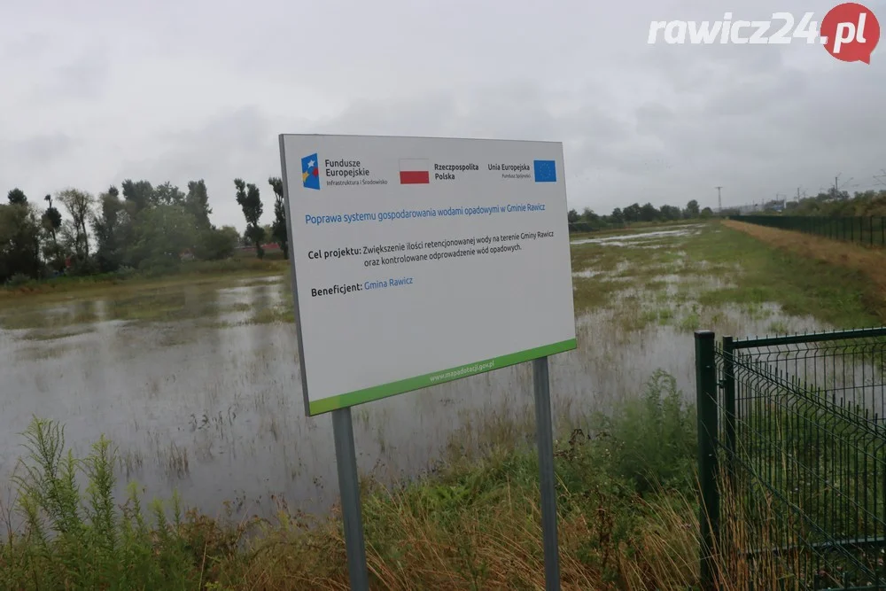 Sytuacja po opadach deszczu w Rawiczu, Folwarku i Masłowie (stan na godz. 17.30)