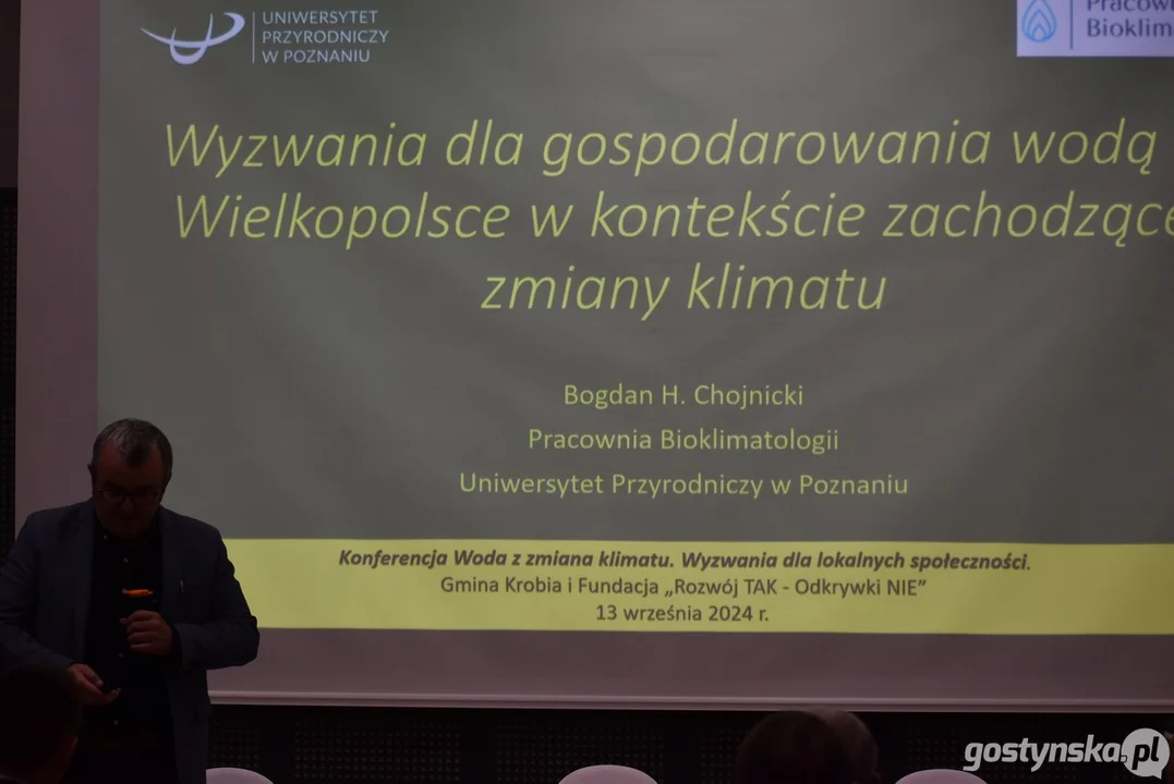 Konferencja "Woda a zmiany klimatu" w Krobi