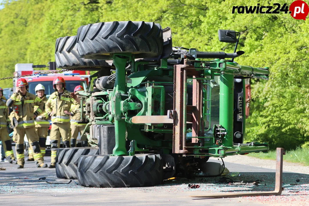 Zderzenie traktorów pod Gościejewicami
