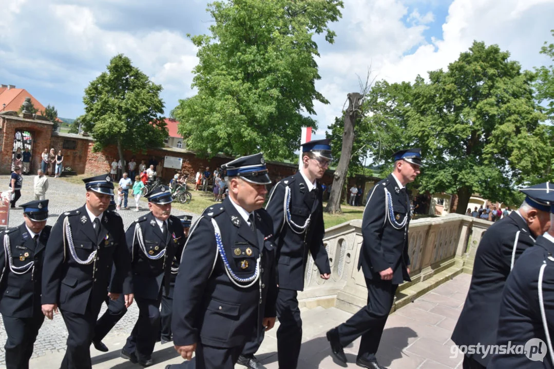 Pielgrzymka strażaków i rodzin strażackich na Świętą Górę. Zielone Świątki 2024 w powiecie gostyńskim