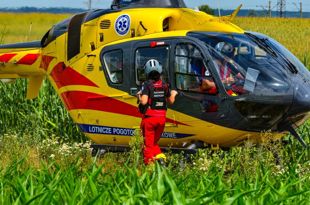 Wypadek przy pracy na polu w Radlinie