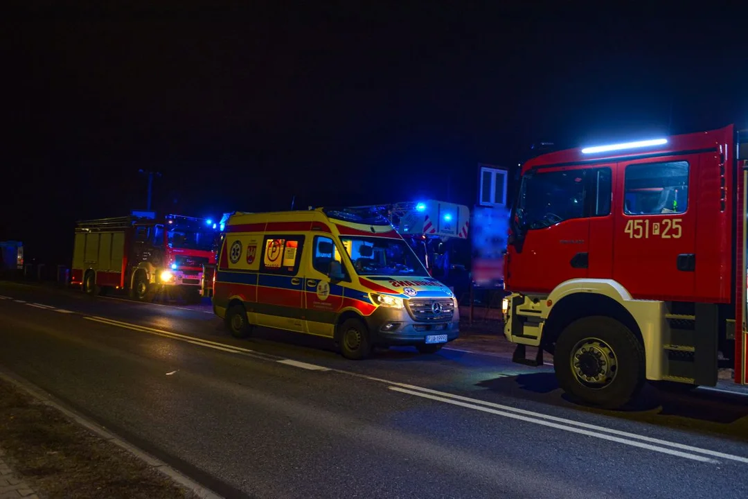 Pożar w Witaszyczkach i lądowanie LPR-u w Kotlinie