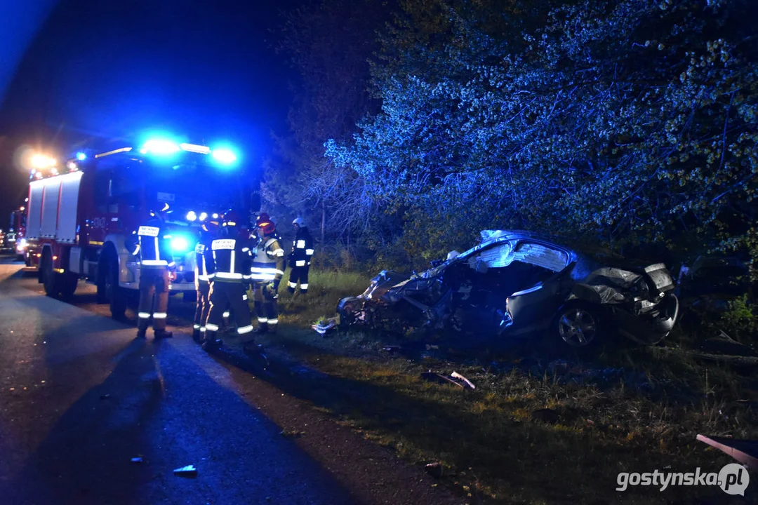 Wypadek śmiertelny na drodze Pogorzela - Gumienice