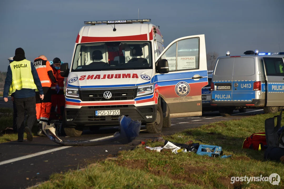 Wypadek na DW 434 Gostyń - Kunowo