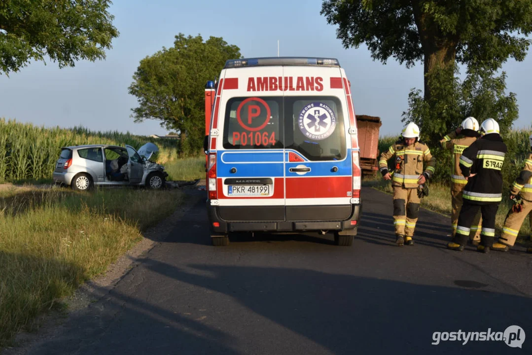 Wypadek na drodze za Pogorzelą